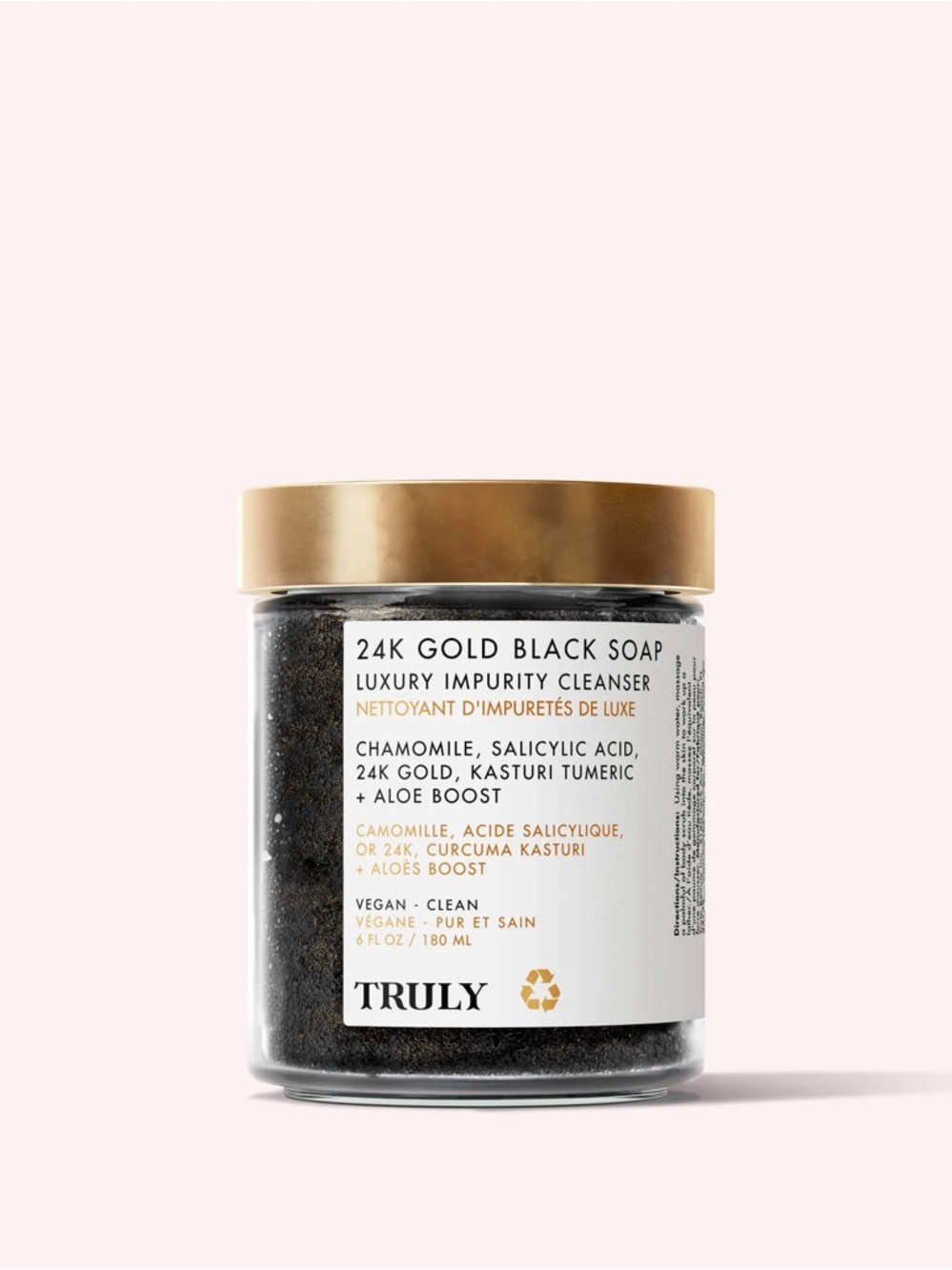 TRULY 24K Gold Black Soap Exfoliating Cleanser - Sealed!